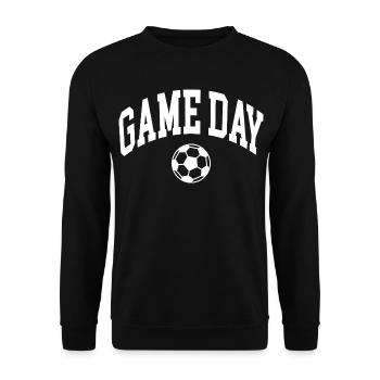 Game Day Football Fan - Unisex Sweatshirt - black - Front - Alina (178cm) & Michal (187cm)