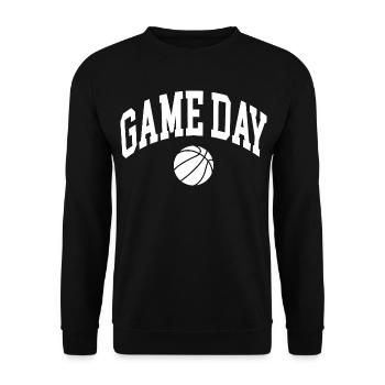 Game Day Basketball Fan - Unisex Sweatshirt - black - Front - Alina (178cm) & Michal (187cm)