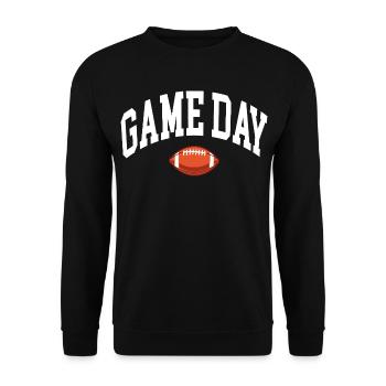 Game Day Football Fan - Unisex Pullover - Schwarz - Vorne - Alina (178cm) & Michal (187cm)