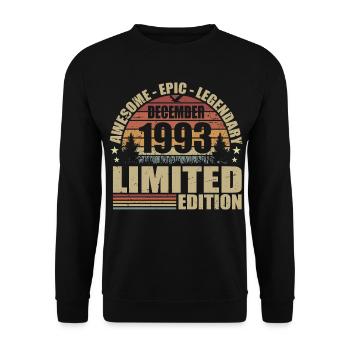 December 1993 - Limited Edition December 1993 - Unisex Sweatshirt - black - Front - Alina (178cm) & Michal (187cm)