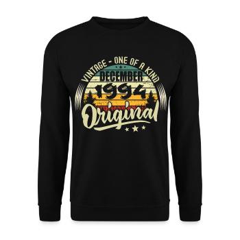 December 1994 - Vintage Authentic December 1994 - Unisex Sweatshirt - black - Front - Alina (178cm) & Michal (187cm)