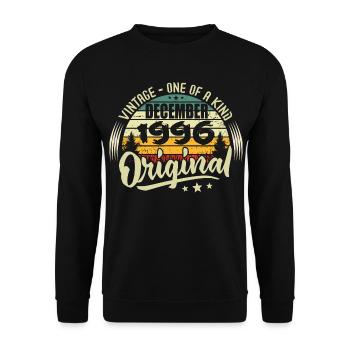 December 1996 - Vintage Authentic December 1996 - Unisex Sweatshirt - black - Front - Alina (178cm) & Michal (187cm)