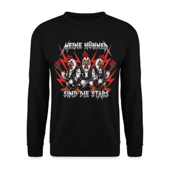 My Chickens Are The Stars Chicken Poultry Farmers - Unisex Sweatshirt - black - Front - Alina (178cm) & Michal (187cm)
