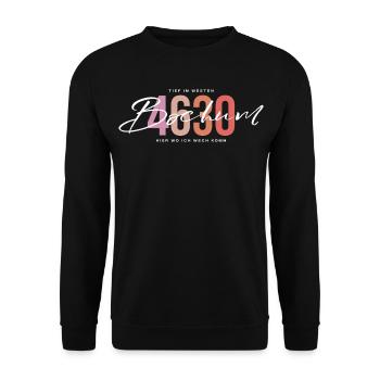 Bochum - Sweat-shirt Unisexe - noir - Devant - Alina (178cm) & Michal (187cm)