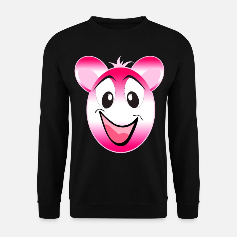 Pink Panda Lächeln - Unisex Pullover - Schwarz