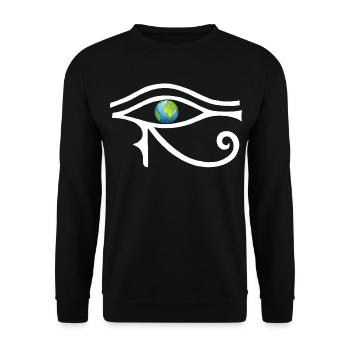 Ein weiterer Blick auf die Welt (weiß) - Unisex Pullover - Schwarz - Vorne - Alina (178cm) & Michal (187cm)
