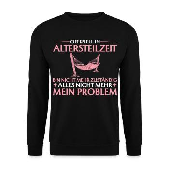 Retraite partielle Adieu collègue de travail Retraite anticipée - Sweat-shirt Unisexe - noir - Devant - Alina (178cm) & Michal (187cm)