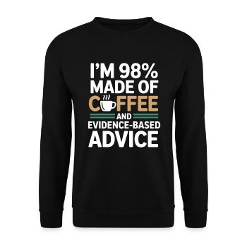 Conseils d’experts professionnels en diététicienne agréée - Sweat-shirt Unisexe - noir - Devant - Alina (178cm) & Michal (187cm)