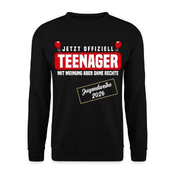 Youth Consecration 2026 - Unisex Sweatshirt - black - Front - Alina (178cm) & Michal (187cm)