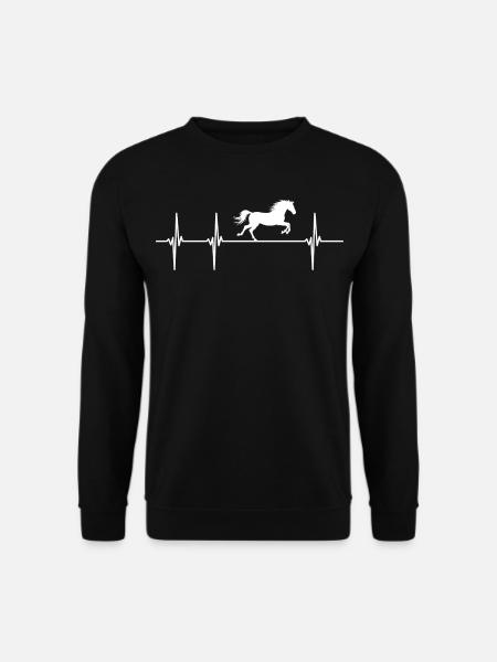 Galoppo di cavallo in battito di cuore - Felpa unisex - nero