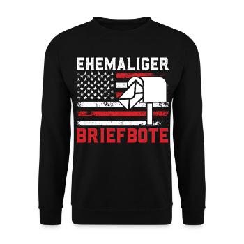 Retirement FORMER POSTMAN USA Funny - Unisex Sweatshirt - black - Front - Alina (178cm) & Michal (187cm)