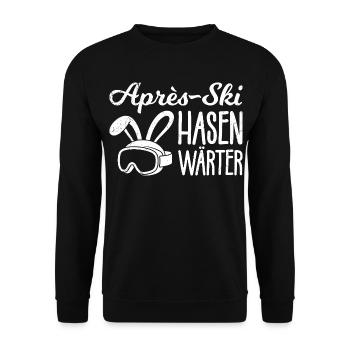 Après Moniteur de ski APRES-SKI BUNNY WARDEN DRÔLE - Sweat-shirt Unisexe - noir - Devant - Alina (178cm) & Michal (187cm)