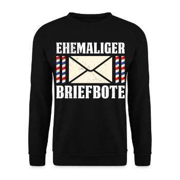 Postman FORMER POSTMAN Funny - Unisex Sweatshirt - black - Front - Alina (178cm) & Michal (187cm)
