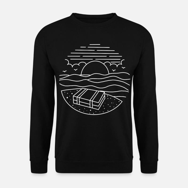 Koffer Strand Urlaub - Unisex Pullover - Schwarz