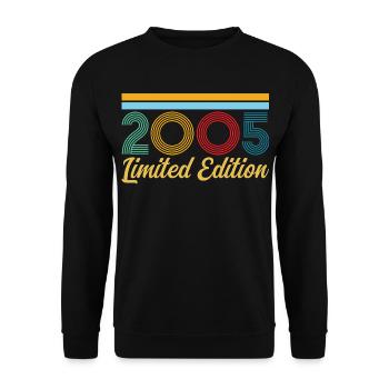 2005 Geburtstag Born In 2005 Vintage-Retro-Geschenk - Unisex Pullover - Schwarz - Vorne - Alina (178cm) & Michal (187cm)