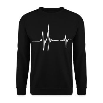 Battement de Cœur - Rythme de la Vie - Sweat-shirt Unisexe - noir - Devant - Alina (178cm) & Michal (187cm)