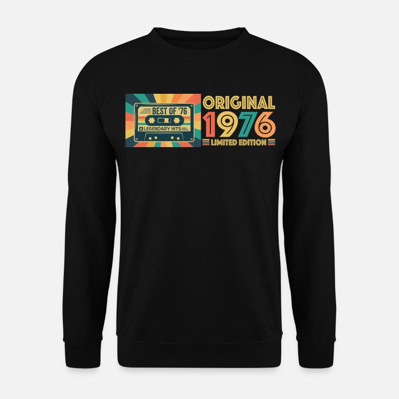 Retro Kassette 1976 Limitierte Edition - Unisex Pullover - Schwarz