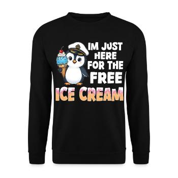 Capitaine Pingouin Tee - Sweat-shirt Unisexe - noir - Devant - Alina (178cm) & Michal (187cm)