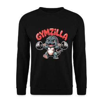 Gymzilla – Motivations-Gym-Zitat - Unisex Pullover - Schwarz - Vorne - Alina (178cm) & Michal (187cm)