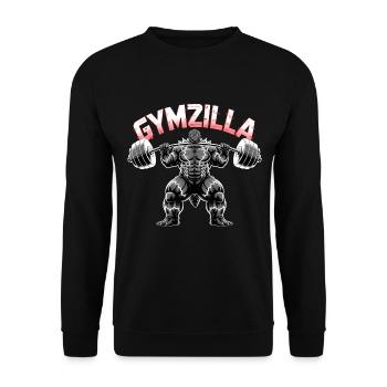 Gymzilla – Motivations-Gym-Zitat - Unisex Pullover - Schwarz - Vorne - Alina (178cm) & Michal (187cm)