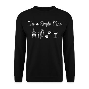 Simple Man - Unisex Pullover - Schwarz - Vorne - Alina (178cm) & Michal (187cm)