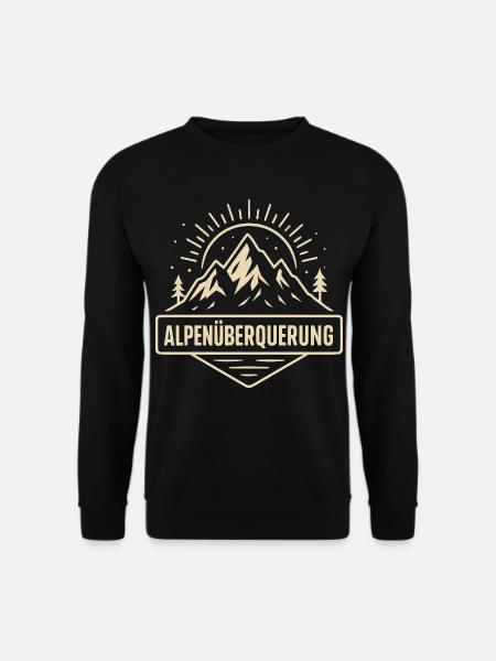 Alpenüberquerung Wandern Bergsteigen Outdoor - Unisex Pullover - Schwarz