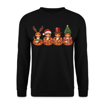 Lumières de Noël Serpent des Blés - Sweat-shirt Unisexe - noir - Devant - Alina (178cm) & Michal (187cm)