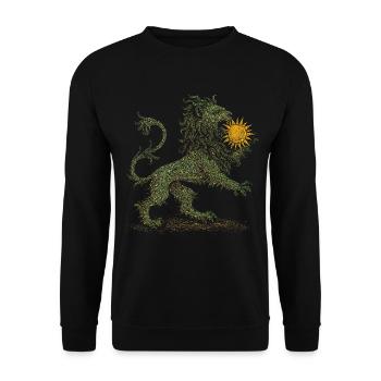 Green Lion - Unisex Sweatshirt - black - Front - Alina (178cm) & Michal (187cm)