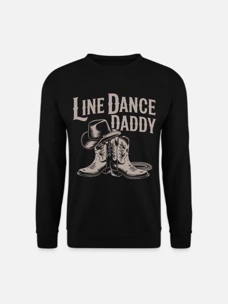 Line Dance Daddy Cowboy Boots - Unisex Sweatshirt - black