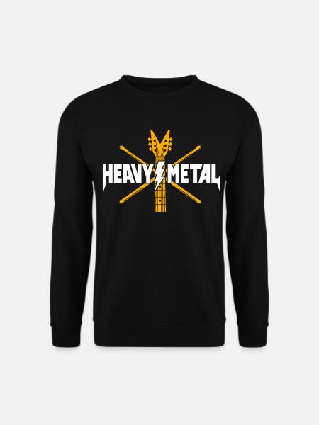 Heavy Metal Guitar Logo - Unisex Sweatshirt - black