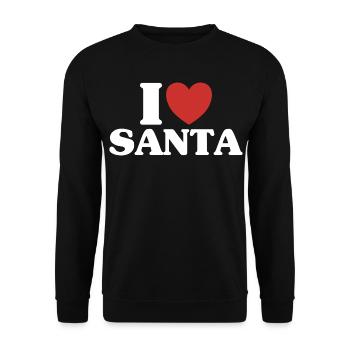 Christmas Xmas Santa Santa Merry Christmas Gift Christmas - Unisex Sweatshirt - black - Front - Alina (178cm) & Michal (187cm)
