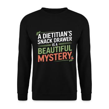Diététicien professionnel agréé spécialisé - Sweat-shirt Unisexe - noir - Devant - Alina (178cm) & Michal (187cm)
