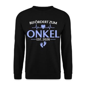Promu Oncle lors de la fête prétentieuse 2026 - Sweat-shirt Unisexe - noir - Devant - Alina (178cm) & Michal (187cm)