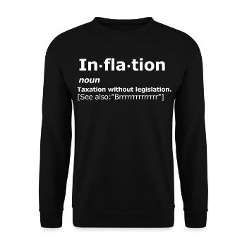 Libertarian Inflation Definition. - Unisex Sweatshirt - black - Front - Alina (178cm) & Michal (187cm)