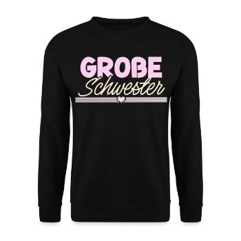 older sister - Unisex Sweatshirt - black - Front - Alina (178cm) & Michal (187cm)