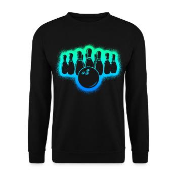 Bowlers Enfants Garçons Hommes Bowling - Sweat-shirt Unisexe - noir - Devant - Alina (178cm) & Michal (187cm)