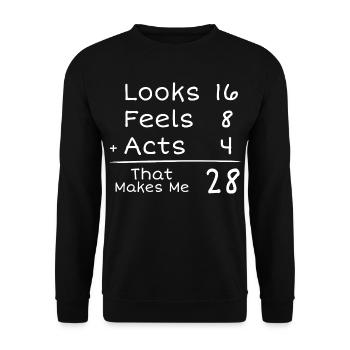 28 Years Anniversary Humorous | 28th Anniversair - Unisex Sweatshirt - black - Front - Alina (178cm) & Michal (187cm)