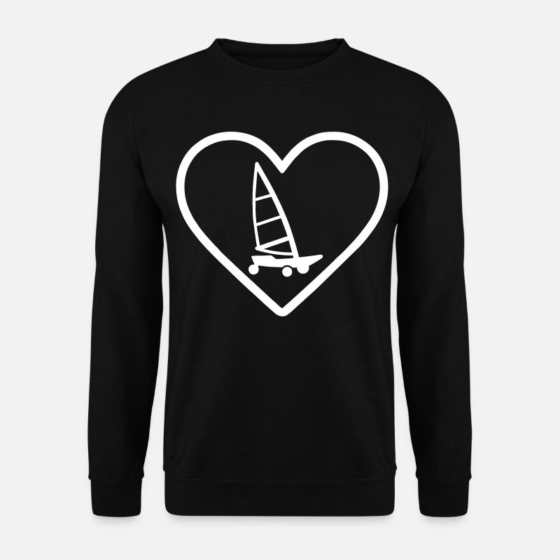 Heart Land Sailing – Wind-Powered Ride - Unisex Sweatshirt - black