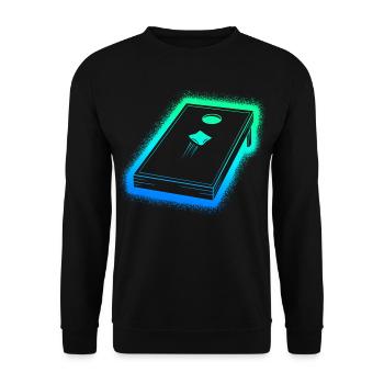 Joueurs de Cornhole Enfants Hommes Garçons Cornhole - Sweat-shirt Unisexe - noir - Devant - Alina (178cm) & Michal (187cm)