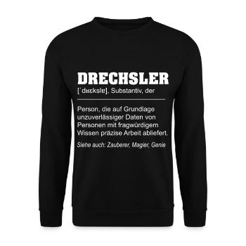 Definition Woodturner Funny - Unisex Sweatshirt - black - Front - Alina (178cm) & Michal (187cm)