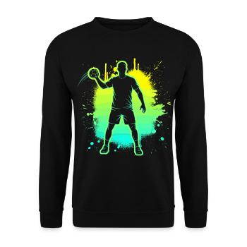 Parole de handball Drôle de sport cadeau de handball - Sweat-shirt Unisexe - noir - Devant - Alina (178cm) & Michal (187cm)