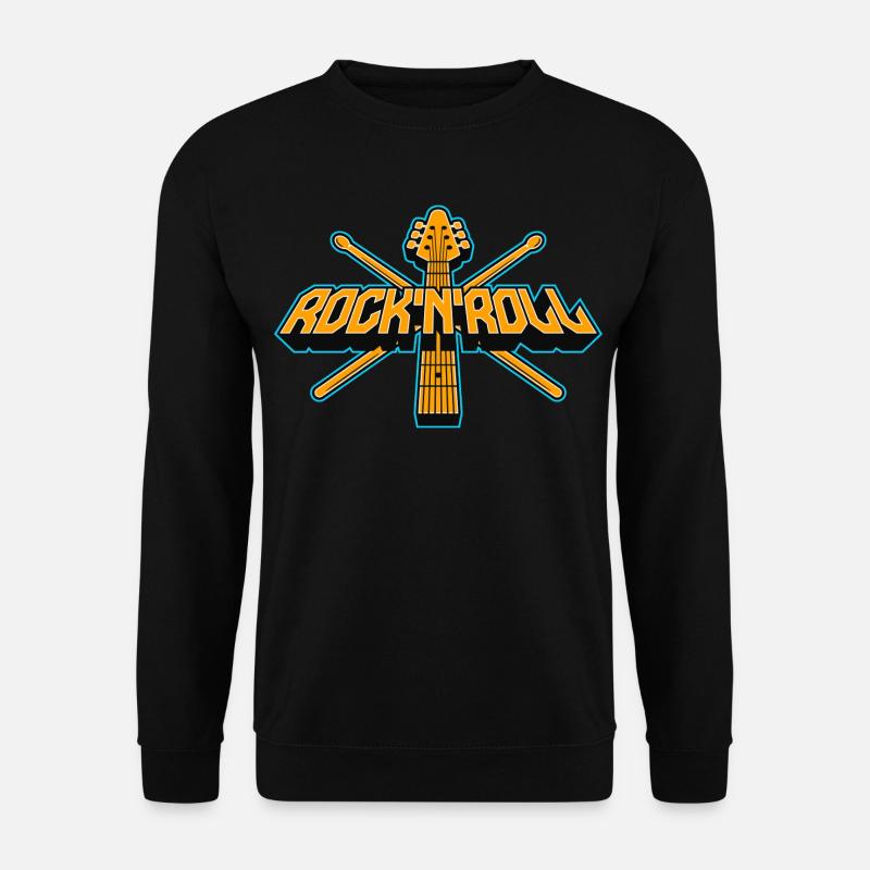 Retro Rock'n'Roll Gitarrenemblem - Unisex Pullover - Schwarz