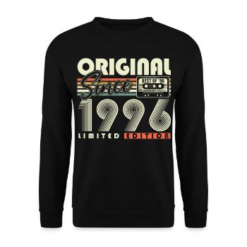 Original 1996 Vintage Vintage Anniversaire Rétro - Sweat-shirt Unisexe - noir - Devant - Alina (178cm) & Michal (187cm)