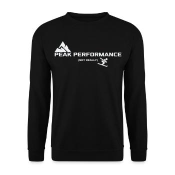 Peak Performance - Not really | Ski Humor - Unisex Sweatshirt - black - Front - Alina (178cm) & Michal (187cm)
