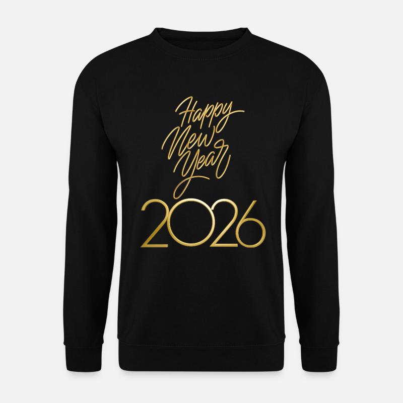 Elegantes Happy New Year 2026 Design - Unisex Pullover - Schwarz