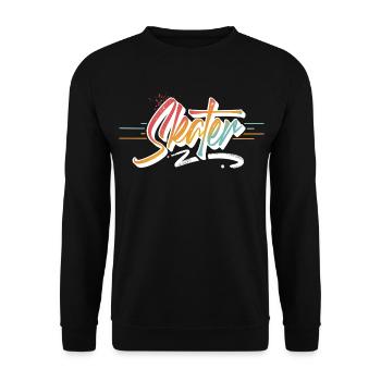 Skater - Unisex Sweatshirt - black - Front - Alina (178cm) & Michal (187cm)