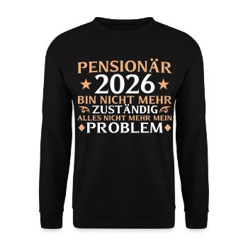 Pension Farewell 2026 No longer responsible Pension - Unisex Sweatshirt - black - Front - Alina (178cm) & Michal (187cm)