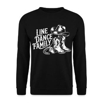 Famille de danse en ligne – Western Boots - Sweat-shirt Unisexe - noir - Devant - Alina (178cm) & Michal (187cm)