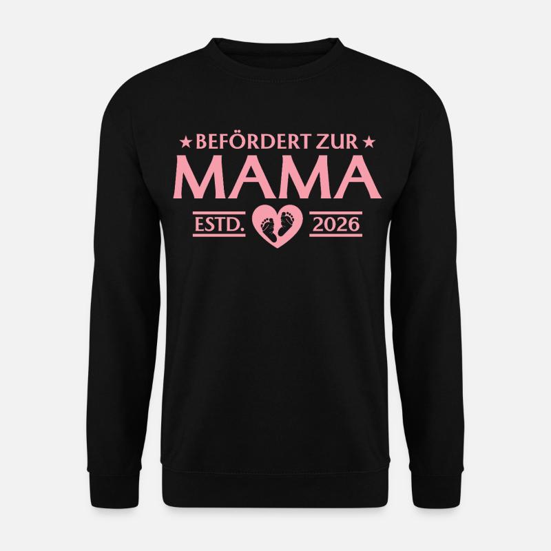 Befördert zur Mama 2026 Mutterschaft - Unisex Pullover - Schwarz