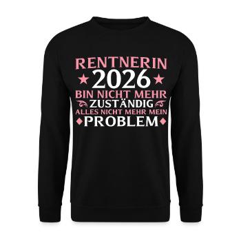 Pension : Adieu 2026 : Plus responsable - retraités - Sweat-shirt Unisexe - noir - Devant - Alina (178cm) & Michal (187cm)